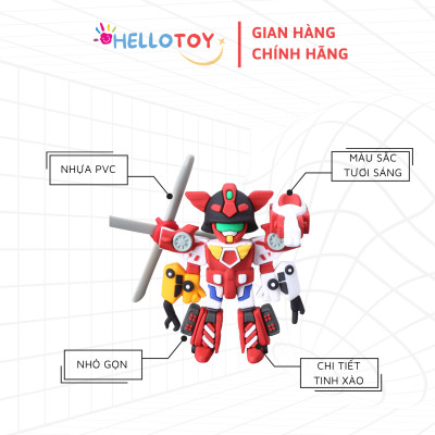 Đồ chơi Robot Little Mighty Guard X HC-F-011SD, nhựa PVC, không dùng pin, phù hợp cho trẻ trên 37 tháng, có QR code, màu sắc nổi bật