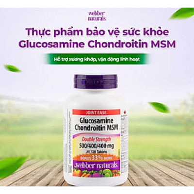 ( Nhập khẩu, có tem phụ) Glucosamin Webber Naturals chính hãng Canada