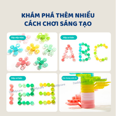 Đồ chơi cân bằng xếp hình khối hình hoa lá Mideer Educational Balance Blocks- Strack a Tree