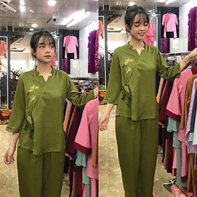 Đồ Lam Đi Chùa # Lục Giác Vải Cao Cấp# Quần Áo Nữ # Đồ Bộ