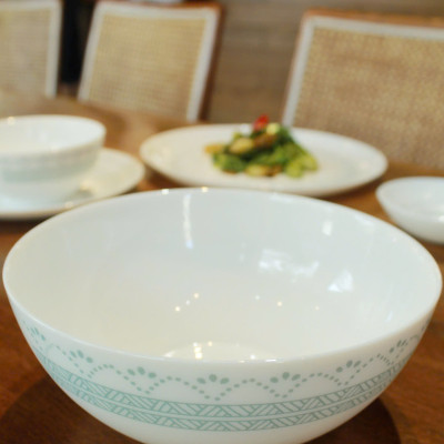 Chén thủy tinh Luminarc Diwali Geometric Blue 11.5cm kháng vỡ, cường lực, đựng thức ăn - V6535