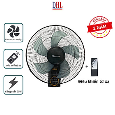 Quạt treo tường điện tử Mitomo FTT-60AE NEW 2024, có điều khiễn từ xa, hẹn giờ hàng chính hãng - Bảo hành 2 năm