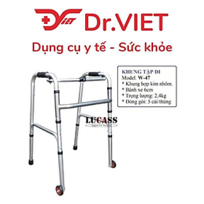 KHUNG TẬP ĐI HỢP KIM NHÔM LUCASS W-47 Giúp cho người tập đi sau tai nạn, tai biến - Giúp cho người già đi lại vững vàng hơn