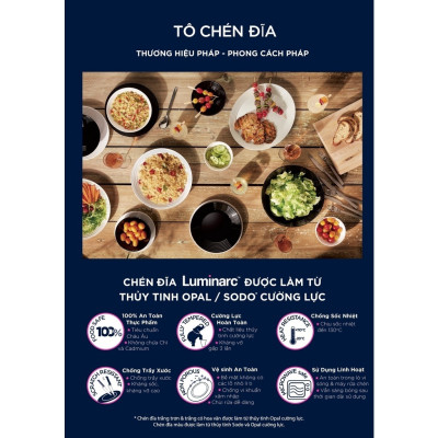 Đĩa Thủy Tinh Luminarc Precious 25cm đựng thức ăn, kháng vỡ, chịu nhiệt - Bộ 3 đĩa - Q1659