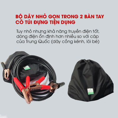 Dây câu bình ắc quy ô tô LOẠI 1 TRÊN THỊ TRƯỜNG, lõi đồng 0,6 đến 1kV, không nóng dây TÂM LUÂN Chổi lau tẩm dầu - Hàng chính hãng