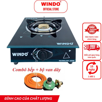 Bếp Gas Đơn Mặt Kính WINDO - 117 Điếu Gang Đơn | Bếp Gas Đơn Tiết Kiệm Gas- Hàng Chính Hãng