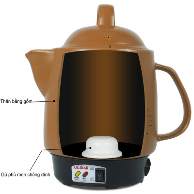 [Chính hãng] Ấm Sắc Thuốc Gali 3.3L GL-1801-NB – Sắc Tự Động, Có Chuông Báo, Bảo Hành 2 Năm