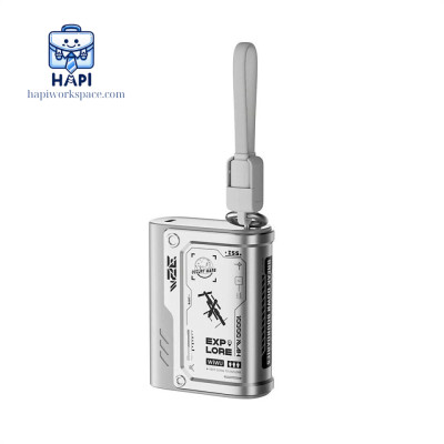 Sạc dự phòng hàng chính hãng WiWU Shield 10.000mAh 35W Wi-P026: Tích hợp cáp Type-C, thiết kế phá cách, độc đáo