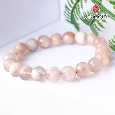 Vòng mã não hoa anh đào 8mm - Ngọc Quý Gemstones