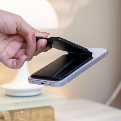 [ Hàng Chính Hãng ] Ví 9Fit EBiz Mag Wallet Stand - Ví da hít từ tính Magnetic kiêm chân đế xoay 360 độ tích hợp NFC