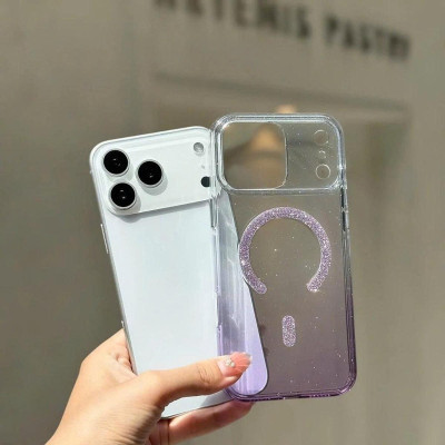 Ốp Lưng cho iPhone 17 Pro Max Memumi Glitte Lưng Trong Phối Nhũ Bling Lấp Lánh, Chống Ố, Hỗ Trợ Sạc Không Dây - Hàng chính hãng