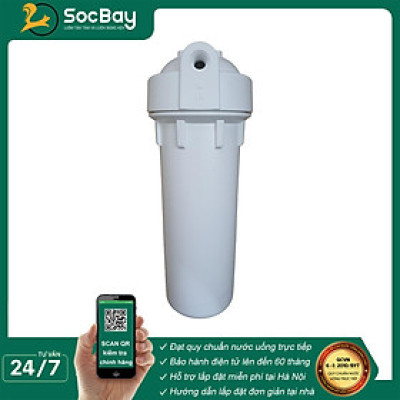 Cốc lọc nước đầu nguồn 10in ren 21, ren 13, đầu nối nhanh - Hàng Chính Hãng