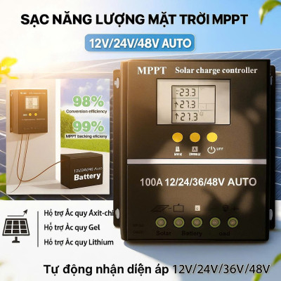 Bộ Sạc Năng Lượng Mặt Trời MPPT 80A – Tự Động Nhận 12V/24V/36V/48V, Siêu Bền, Hiệu Suất Cao Loại Xịn , đèn trang trí