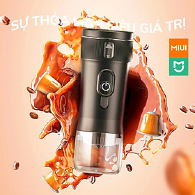 Máy Pha Cà Phê Bột Cafe Viên Nén MIUI Espresso DC12V + USB 100W Chức Năng Đun Nước Nóng Ngon Như Pha Máy Dùng Cho Xe Hơi Camping Picnic