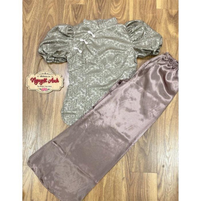 ĐỒ LAM ĐI CHÙA  Gấm Tay Phồng Thượng Hạng