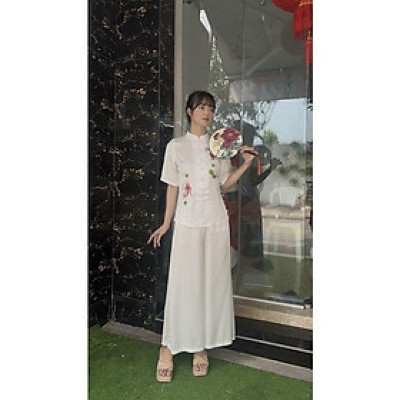 Đồ Lam Đi Chùa Mẫu Cá Ngọc Quần Váy