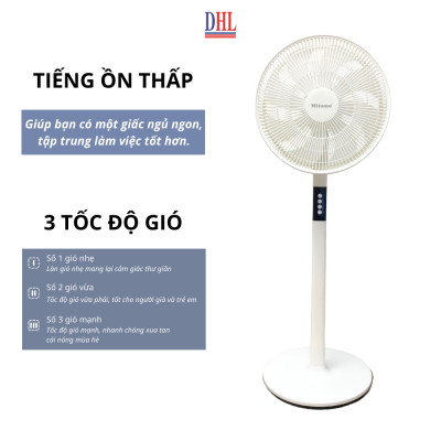 Quạt đứng điện tử có điều khiễn từ xa, hẹn giờ Mitomo FCE-60AEV, công suất 60W, động cơ dây đồng - Bảo hành 2 năm hàng chính hãng