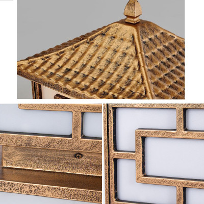 Đèn trụ cổng AKARED trang trí sân vườn độc đáo - kèm bóng Led chuyên dụng