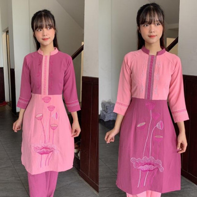 Đồ đi chùa , áo dài thời trang, đồ cao cấp , đũi thổ cẩm