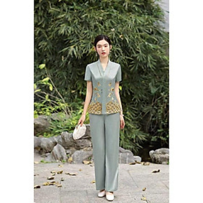 ĐỒ ĐI CHÙA THIẾT KỂ CAO CẤP SJ27 THÊU CHỈ CAO CẤP SIÊU ĐẸP