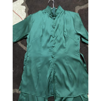 Đồ Lam Đi Chùa Combo Lụa Nơ Cao Cấp Nút Bọc