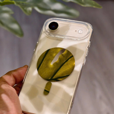 Ốp lưng trong suốt gương MirrorMag hỗ trợ selfie sạc từ tính nam châm magnetic không dây cho iPhone 17 Pro Max / 17 Air hiệu WIWU Mirror Viền TPU lưng PC chống ố, đệm khí chống sốc, viền bảo vệ camera - Hàng nhập khẩu