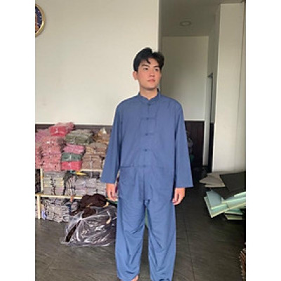 ĐỒ LAM ĐI CHÙA  Lãnh Tựu Cổ Tàu Dài Tay Không Thêu