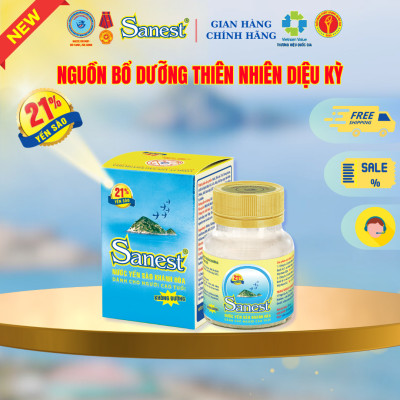  NEW [ Combo 20 lọ] Nước Yến sào Khánh Hòa Sanest 21% - Dành cho Người Cao Tuổi - Không đường