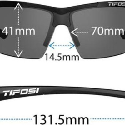 Kính mát thể thao Tifosi Track - Gọng Crystal Smoke, Tròng Smoke