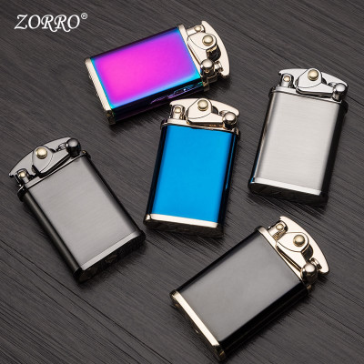 Vỏ Hột Quẹt Bật Lửa Xăng Đá Zorro Z592 Màu Trơn Sang trọng Độc Đáo - Dùng xăng bấc đá cao cấp