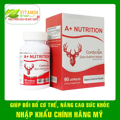  Viên uống đông trùng hạ thảo Nhung hươu A+ Nutrition Codysceps Deer | Nhập Khẩu chính hãng Mỹ