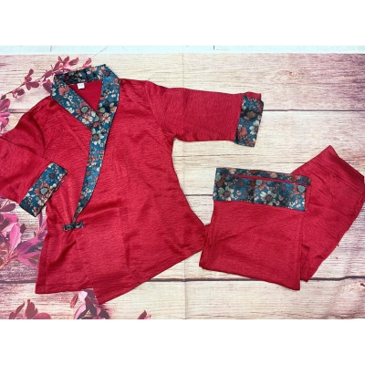 Đồ Lam Đi Chùa # Bà Lai Phối So Le # Đồ Bộ Nữ # Quần Áo Nữ