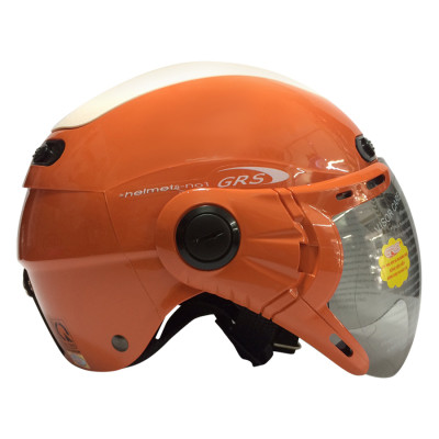 Mũ Bảo Hiểm GRS A102K - Cam Line Trắng