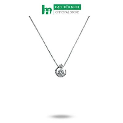 Dây Chuyền Bạc 925 Trăng Sao Siêu Sáng Chính Hãng Bạc Hiểu Minh DMD511