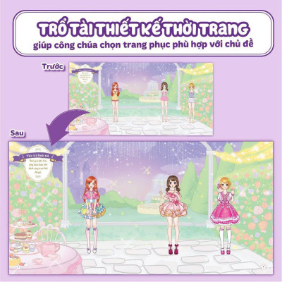 Sách - Thời Trang Công Chúa Mặt Trăng - Bóc Dán Hơn 100+ Stickers Váy, Phụ Kiện Xinh Đẹp Cho Bé Gái - Megabook