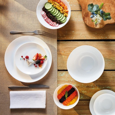 Bộ 6 đĩa thủy tinh sâu lòng Luminarc Diwali 20cm - N3605*6, chịu sốc nhiệt tốt