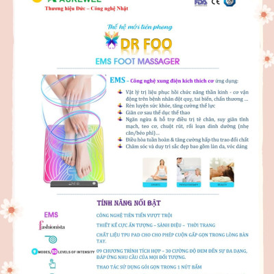 MÁY MASSAGE XUNG ĐIỆN TRỊ LIỆU CHÂN AUKEWEL DR FOO TUẦN HOÀN MÁU