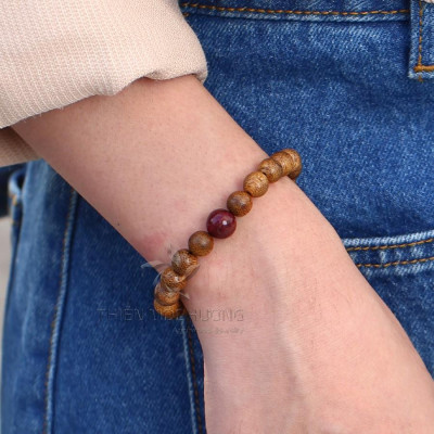 Vòng tay Trầm Hương tự nhiên Bảo Mệnh Trầm  thơm dịu nhẹ