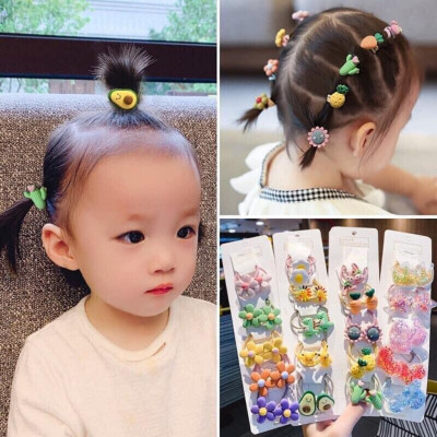Set 10 thun cột tóc nhiều hình ngộ nghĩnh xinh xắn , dễ thương hoa quả hoạt hình thú cưng  - ( Giao mẫu ngẫu nhiên ) 