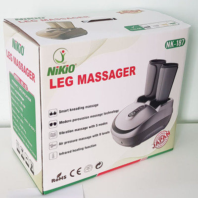Máy massage chân và bắp chân áp suất khí Nikio NK-187 - Hỗ trợ điều trị suy giãn tĩnh mạch, đau nhức chân và lòng bàn chân