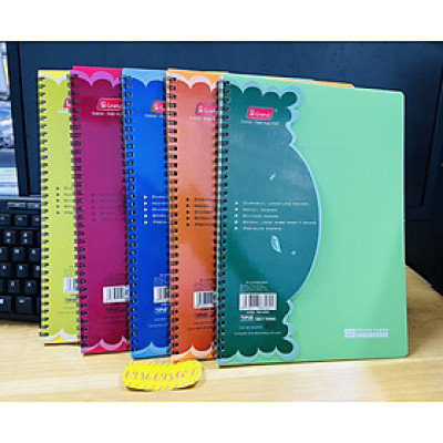 Sổ Lò Xo Bìa Nhựa 140 Trang A4-B5-A5-A6 Dòng Kẻ Ngang Định Lượng 70gsm Giấy Trắng Đẹp