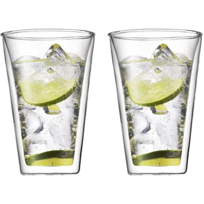 Bộ 2 cốc (ly) thủy tinh 2 lớp Bodum Canteen 10110-10, dung tích 400ml | Hàng chính hãng