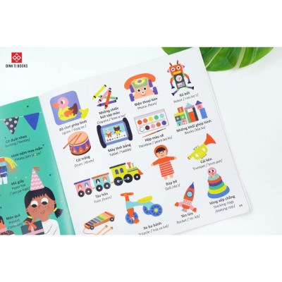 Sách - Thế Giới Từ Vựng Cho Bé - A World Of Words - 250 Từ Vựng Song Ngữ Quen Thuộc Cho Bé 3 - 9 Tuổi - Đinh Tị Books