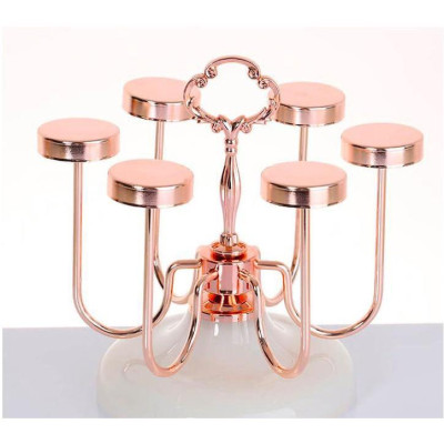 Giá Úp Ly, Úp Cốc - Đế Đá Cao Cấp Kèm khay thủy tinh hứng nước màu vàng hồng