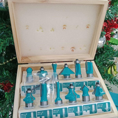 BỘ 12 MŨI PHAY GỖ 1/2" (12.7MM) TOTAL TACSR0102121