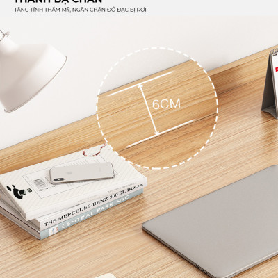 Bàn làm việc, bàn học thiết kế đa năng kèm ngăn kéo và kệ để đồ chất liệu gỗ MDF thương hiệu IGA - GP376