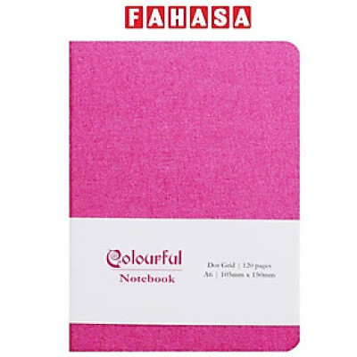Sổ Colourful Notebook A6 - Dòng Kẻ Chấm - 120 Trang 100gsm - The Sun - Màu Hồng