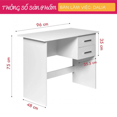Bàn để máy tính gỗ công nghiệp SMLIFE Dalia