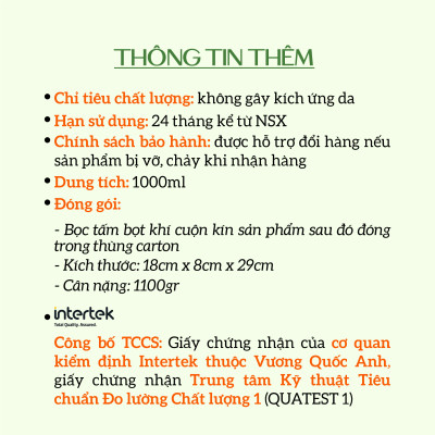 Nước rửa tay Hữu cơ diệt khuẩn dạng bọt Tinh dầu Thiên nhiên Cam/Quế/Nhài 1L thương hiệu ECOCARE ( tặng kèm vỏ tạo bọt)