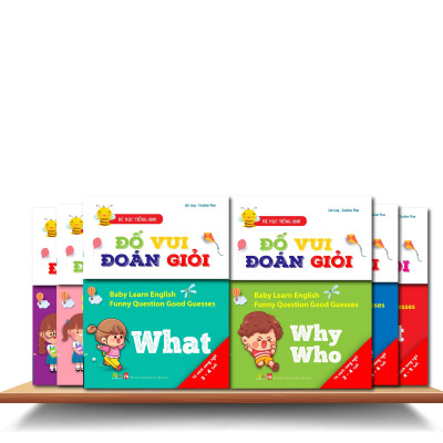 Bộ 6 Cuốn Bé Học Tiếng Anh - Đố Vui Đoán Giỏi: Why, Who, When, How, Where, What